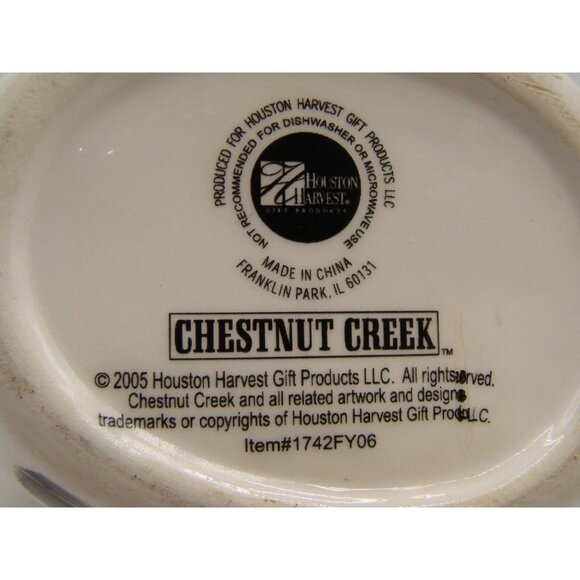 Vintage Chicken Rooster and Hen Cream and Sugar Bowl Set Chestnut Creek Ceramic - Picture 4 of 12